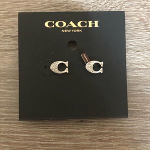 Coach stud earrings